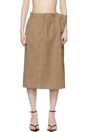 pushBUTTON Jupe midi cintrée à taille repliée