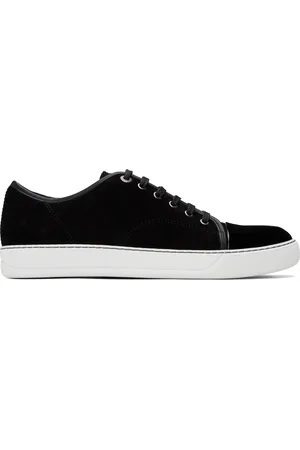 Lanvin Baskets DBB1 noires en suède à bout en cuir verni