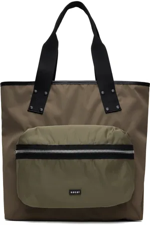 SACAI Grand cabas taupe à poche
