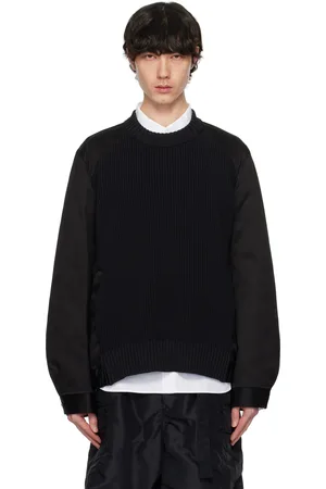 SACAI Pull noir à panneaux