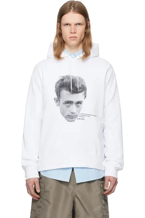 SACAI Pull à capuche blanc à image
