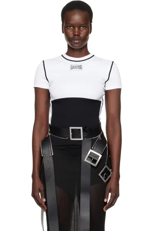 Jean Paul Gaultier T-shirt contrasté noir et blanc