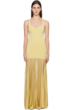 Totême Robe longue de soirée de style débardeur jaune