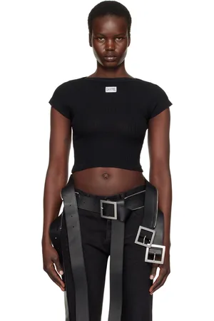 Jean Paul Gaultier T-shirt noir à écusson à logo