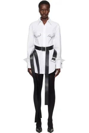 Jean Paul Gaultier Chemise blanche à logo contrecollé