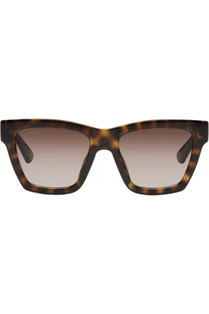 Gucci Lunettes de soleil œil-de-chat brunes