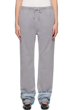 Moschino Pantalon de détente gris en molleton de coton