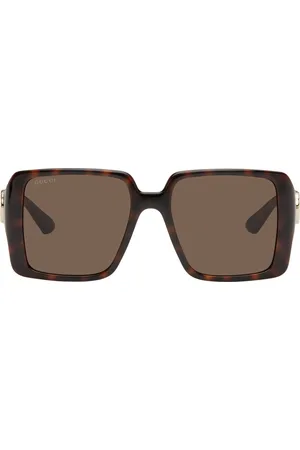 Gucci Lunettes de soleil carrées brunes