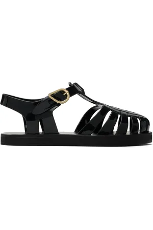 Ancient Greek Sandals Sandales Homeria noires en PVC