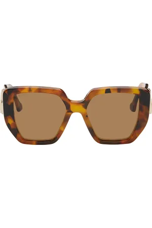 Gucci Lunettes de soleil œil-de-chat brunes