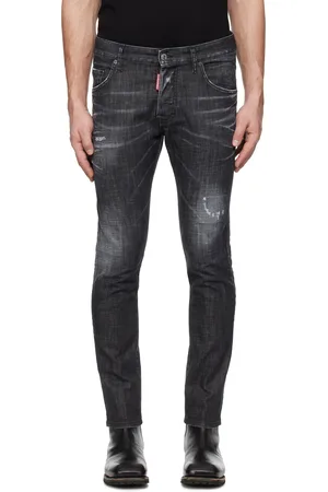 Dsquared2 Jean de planchiste noir à effet délavé