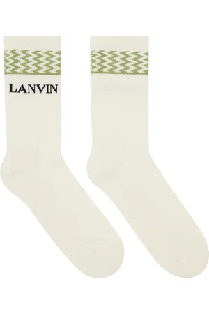 Lanvin Chaussettes blanc cassé à garniture Curb