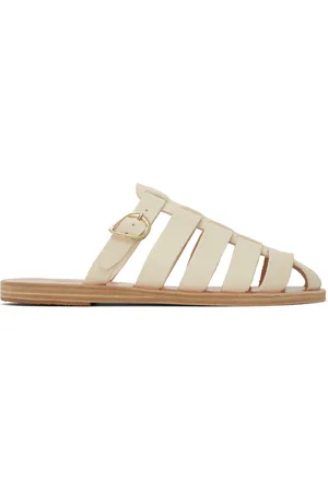 Ancient Greek Sandals Sandales Cosmia blanc cassé