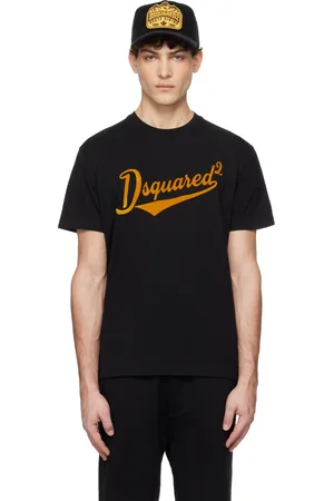 Dsquared2 T-shirt noir à logo en velours