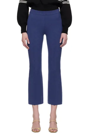 High Pantalon évasé bleu
