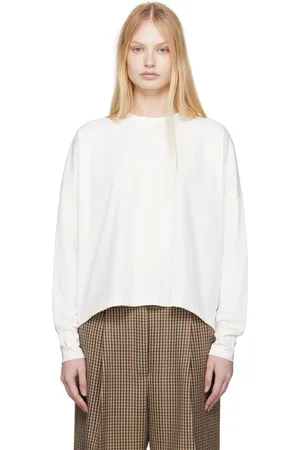 STUDIO NICHOLSON T-shirt à manches longues Loop blanc