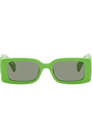 Gucci Lunettes de soleil rectangulaires vertes