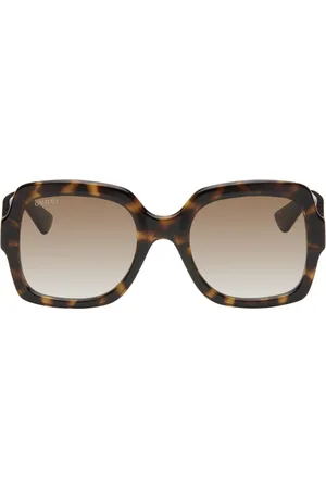 Gucci Lunettes de soleil carrées brunes
