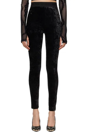 VERSACE Legging noir en velours