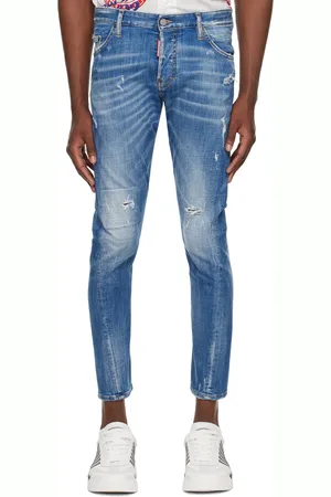 Dsquared2 Jean bleu à coutures torsadées
