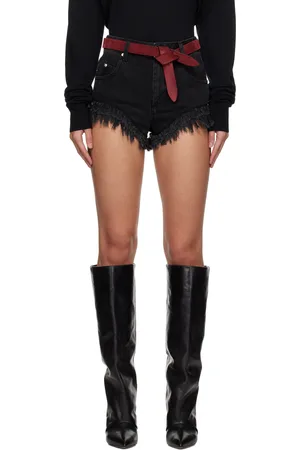 Isabel Marant Short Eneidao noir en denim