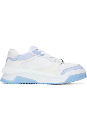 VERSACE Baskets Odissea blanc et bleu