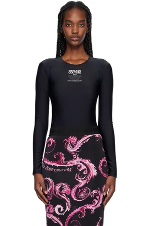 VERSACE Justaucorps noir à logo Warranty