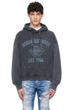 Dsquared2 Pull à capuche Cypro Fit bleu marine
