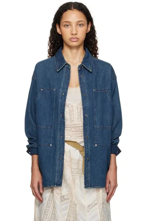Isabel Marant Blouson Okely bleu en denim