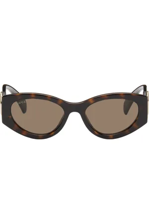 Gucci Lunettes de soleil œil-de-chat brunes