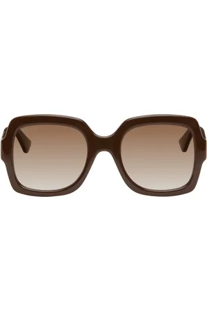Gucci Lunettes de soleil carrées brunes