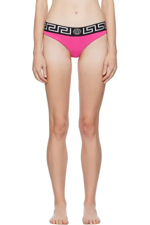 VERSACE Culotte rose à motif à clé grecque