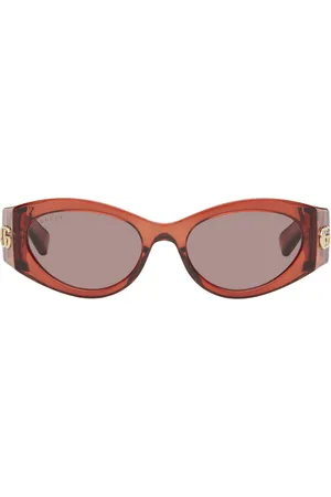 Gucci Lunettes de soleil œil-de-chat bourgogne