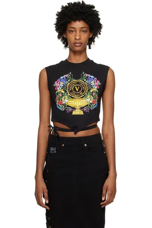 VERSACE Débardeur noir à image