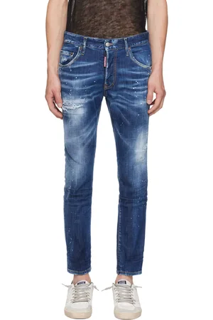 Dsquared2 Jean de planchiste bleu à effet délavé