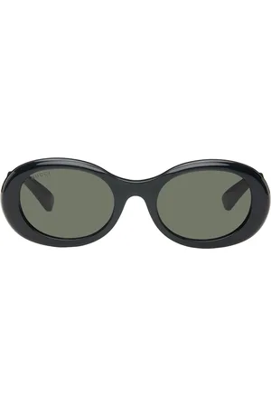 Gucci Lunettes de soleil ovales noires
