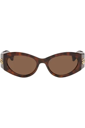 Gucci Lunettes de soleil œil-de-chat brunes
