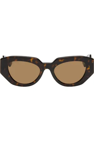Gucci Lunettes de soleil œil-de-chat brunes
