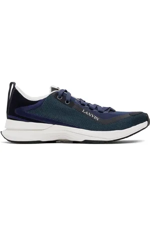 Lanvin Baskets L-I bleu marine en filet