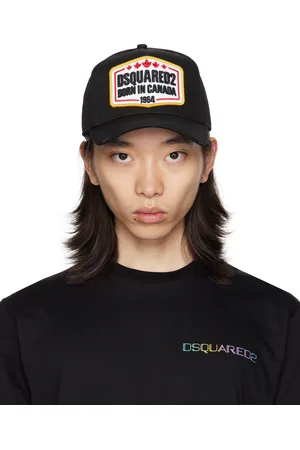 Dsquared2 Casquette de baseball noire à écusson graphique à logo