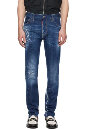 Dsquared2 Jean Cool Guy bleu à effet délavé