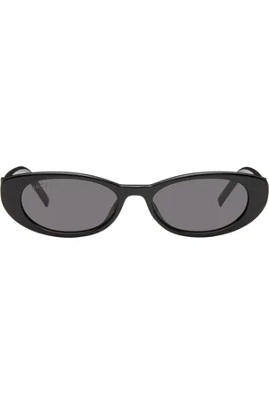 Gucci Lunettes de soleil noires à ferrures à logo G String
