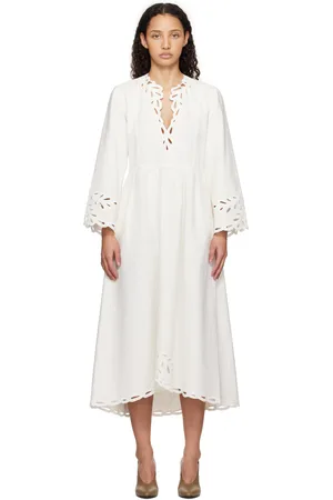 Isabel Marant Robe midi Tianny blanche