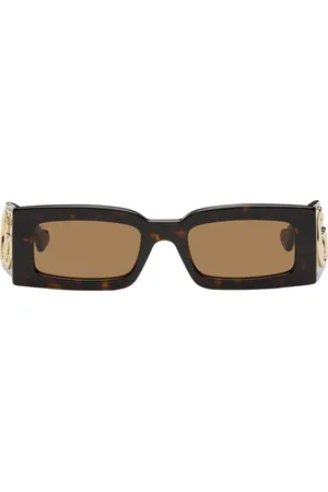 Gucci Lunettes de soleil rectangulaires brunes