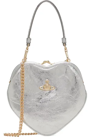 Vivienne Westwood Sac en forme de cœur Belle argenté à monture de bourse