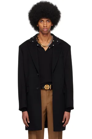 VERSACE Manteau ajusté noir