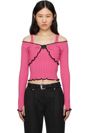 VERSACE Pull rose à logo circulaire
