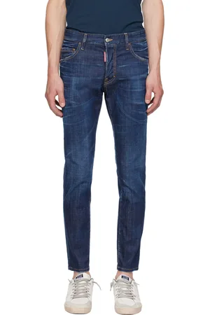 Dsquared2 Jean de planchiste bleu à effet délavé