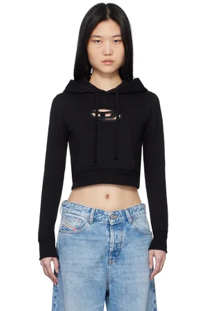 Diesel Pull à capuche F-Slimmy noir à ferrure à logo