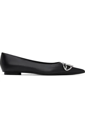 Diesel Ballerines Venus noires à ferrure à logo